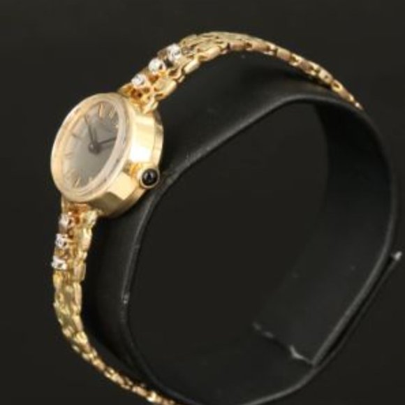 Vintage 14K Doxa Diamond Stem Wind Wristwatch - Picture 6 of 6